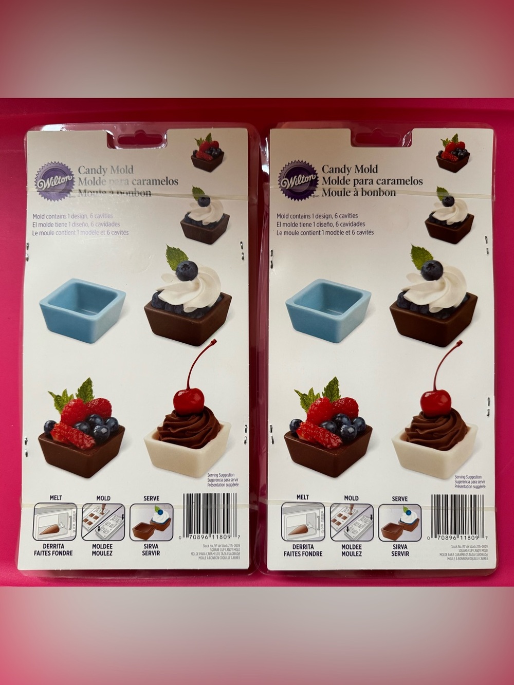 Wilton Square Candy Cup Mold-2 Pack